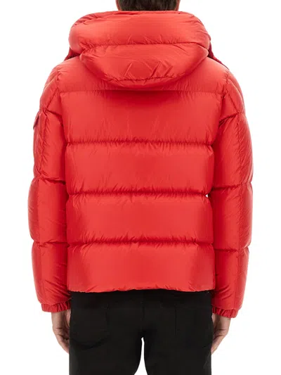 Moncler Couyere Hooded Down Jacket In Red