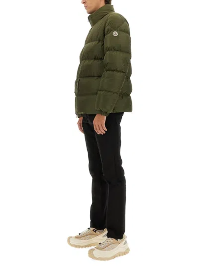 Moncler Puffer Jacket Tuileries High Collar In Green