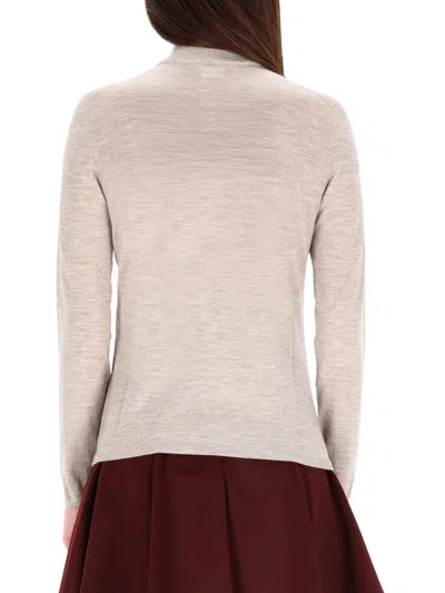Max Mara Dpp Meana Turtleneck Sweater In Neutral