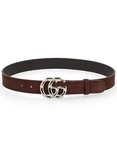 Gucci Gg Marmont Belt In Brown