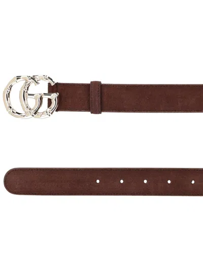 Gucci Gg Marmont Belt In Brown