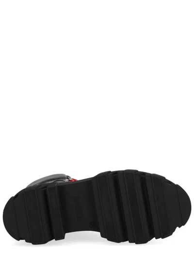 Ganni Ankle Mountain Boots Chunky Sole In Black