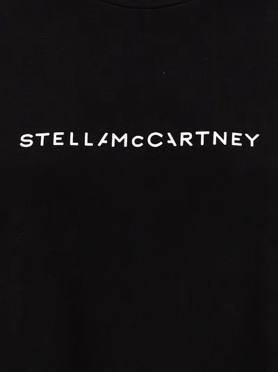 Stella Mccartney Logo Oversized Cotton T-shirt In Black