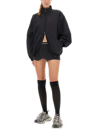 Balenciaga Jacket With Zip In Black