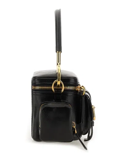 Chloé Leather Camera Bag In Black