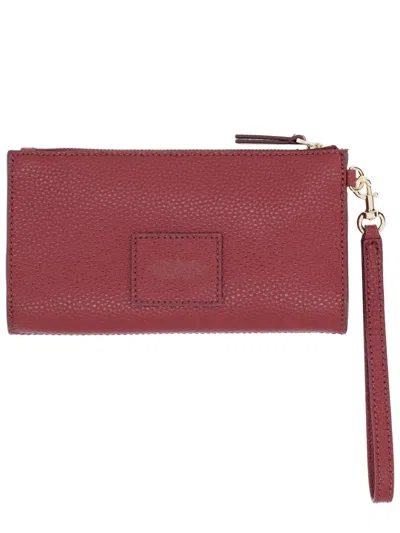 Marc Jacobs The Leather Pouch Clutch Bag In Brown