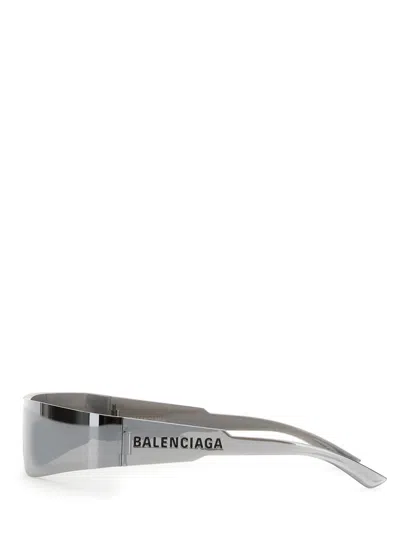 Balenciaga Women Mono Rectangle Sunglasses In Gray