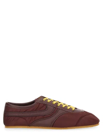 Dries Van Noten Quilted Nappa Leather And Nylon Sneakers In Multi