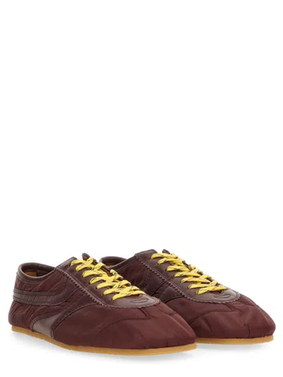 Dries Van Noten Quilted Nappa Leather And Nylon Sneakers In Multi