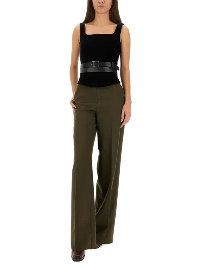 Max Mara Wide Leg High Waist Trousers Arturo In Brown