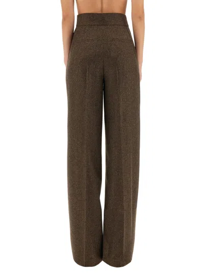 Max Mara Brown Pants In Black