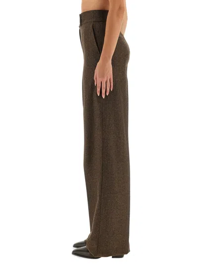 Max Mara Brown Pants In Black