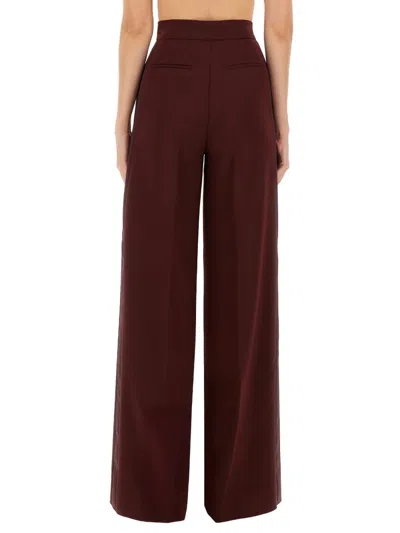 Max Mara Pants "plava Piano" In Burgundy
