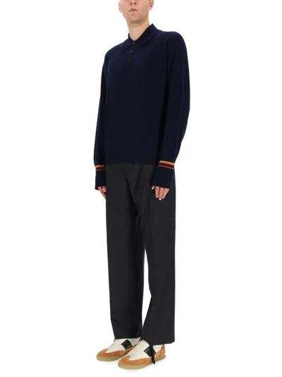 Paul Smith Long-sleeve Cashmere Sweater In Blue