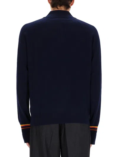 Paul Smith Long-sleeve Cashmere Sweater In Blue