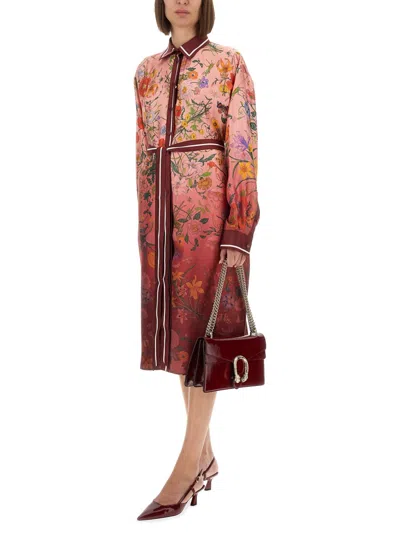 Gucci Women Printed Chemisier Dress In Multi