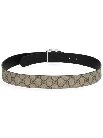Gucci Reversible Belt "gg Marmont" In Brown