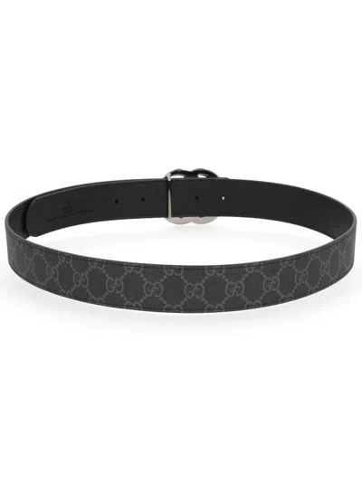 Gucci Reversible Belt Gg Marmont In Black