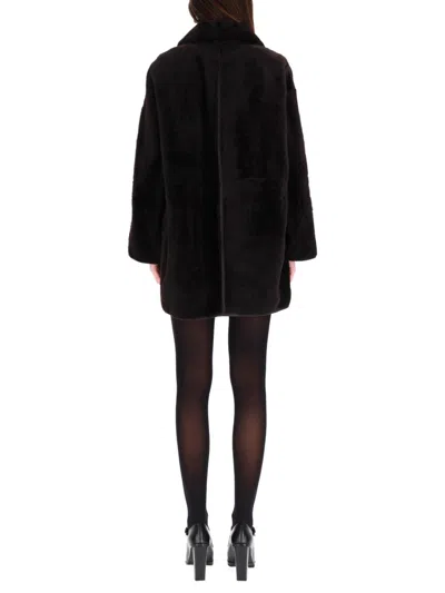 Max Mara Reversible Coat In Black