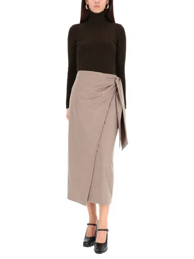 Max Mara Ribbed Turtleneck Sweater In Multi