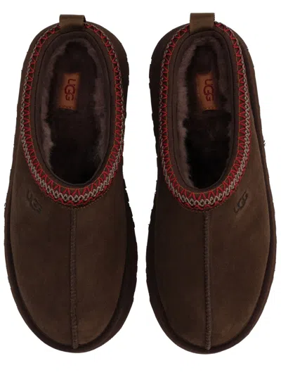 Ugg Suede Mule Slipper With Cushioned Eva Sole In Brown