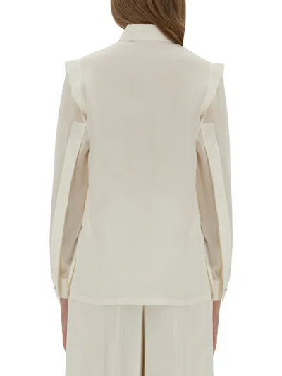Max Mara Long Sleeve Shirt In White