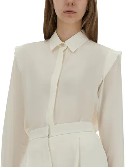 Max Mara Long Sleeve Shirt In White