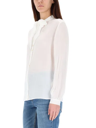 Tory Burch Shirt With Bow In White