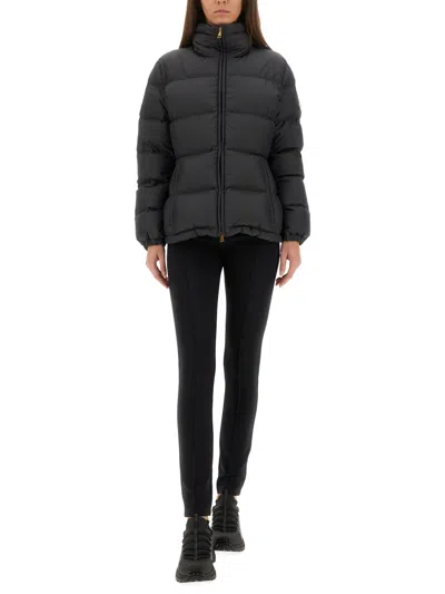 Moncler Short Puffer Jacket High Collar In Black