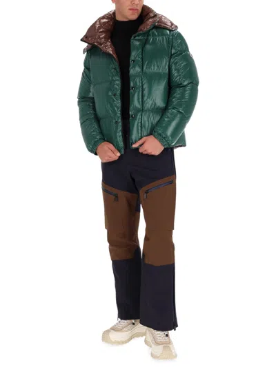 Moncler Parana Glossy Hooded Short Down Jacket Clothing In Green