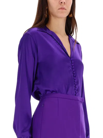 Dries Van Noten Silk Shirt In Purple