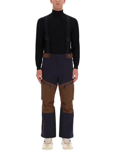 Moncler Adjustable Strap Ski Trousers And Pockets In Black