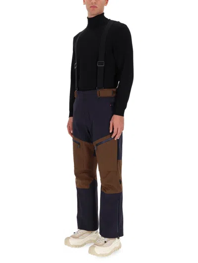 Moncler Adjustable Strap Ski Trousers And Pockets In Black