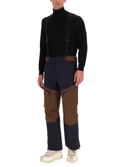 Moncler Adjustable Strap Ski Trousers And Pockets In Black