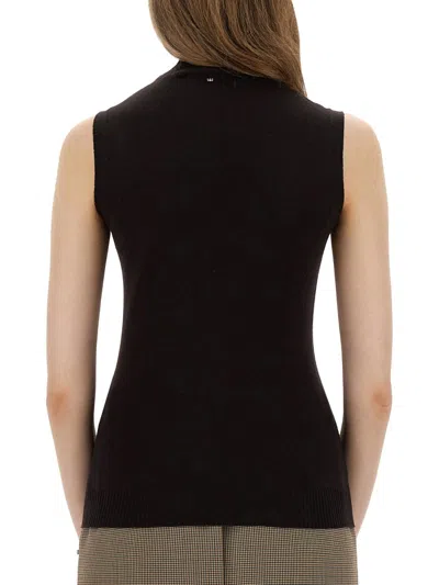 Sportmax Vertigo High-neck Sleeveless Top In Black