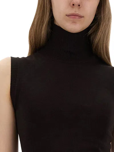 Sportmax Vertigo High-neck Sleeveless Top In Black