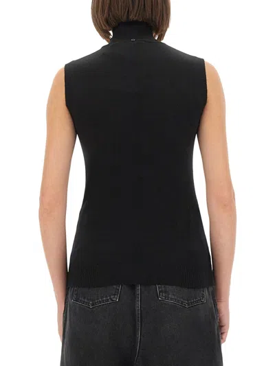 Sportmax Vertigo High-neck Sleeveless Top In Black