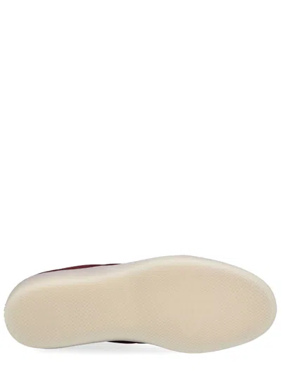 Gucci Velvet Sneakers With Nylon Insert And Suede In Burgundy