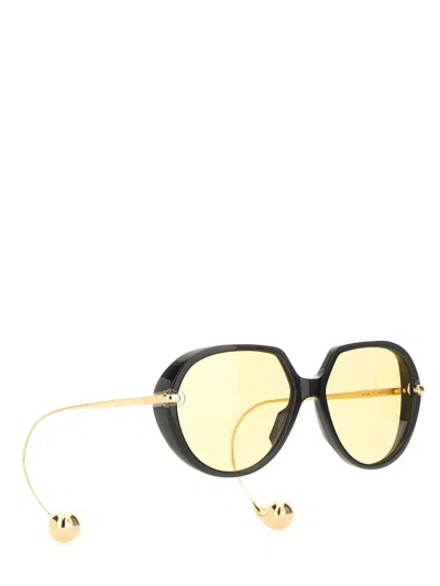 Bottega Veneta Square "drop" Sunglasses Unisex In Black