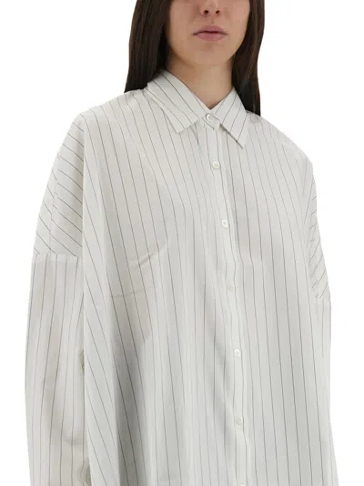 Dries Van Noten Women Oversized Striped Shirt In White