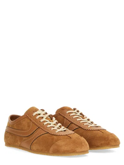 Dries Van Noten Suede Dustin Sneakers In Brown