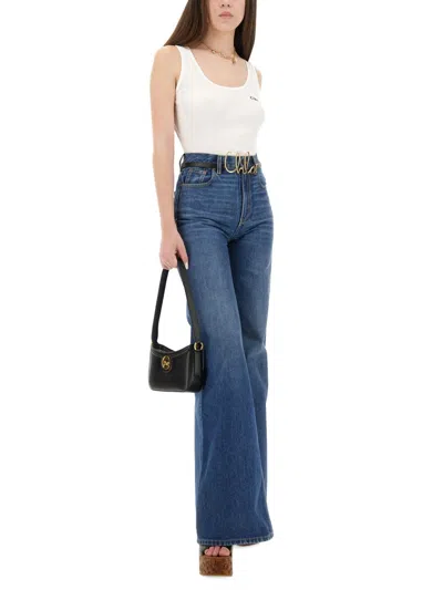 Chloé Women Logo Cotton Tank Top In White