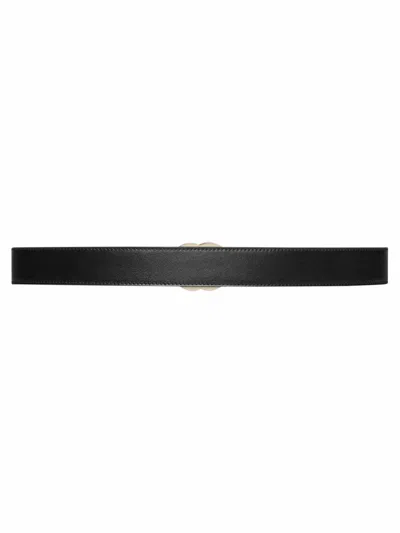 Gucci Thin Belt "gg" Marmont In Black