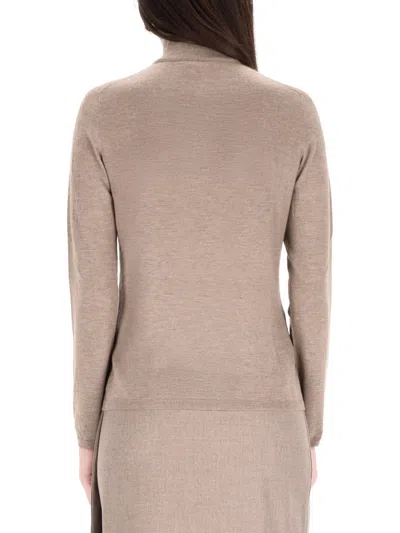 Max Mara Turtleneck Sweater "meana" In Brown