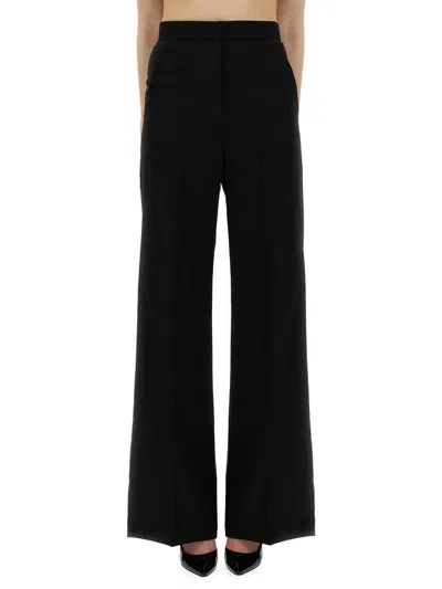 Max Mara Wide Pants "fernet" In Black