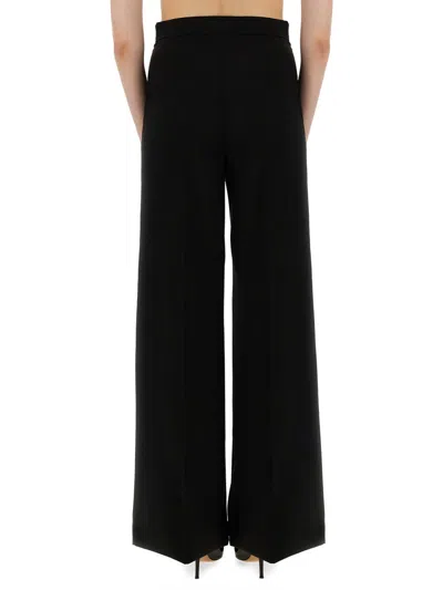 Max Mara Wide Pants "fernet" In Black