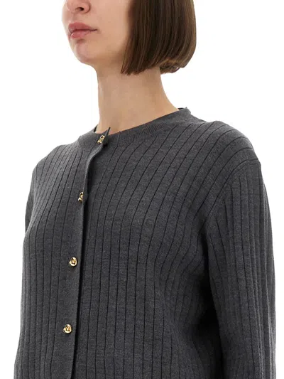 Bottega Veneta Wool Cardigan In Black