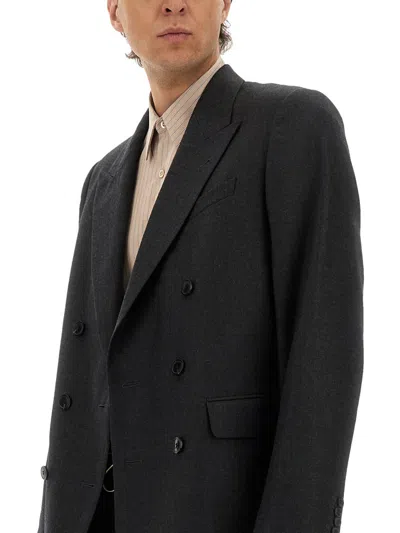Dries Van Noten Long-sleeved Suit Jacket In Black