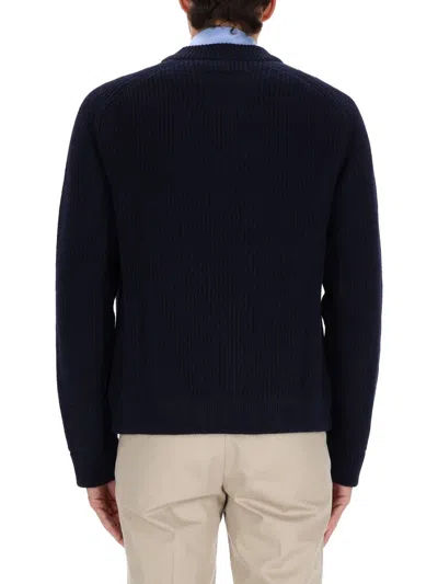 Ps By Paul Smith Ps Paul Smith Zippered Cardigan In Blue