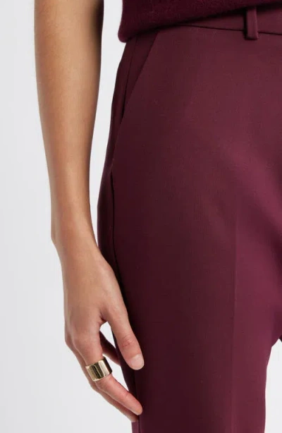 Nordstrom The Lena Slim Cropped Trousers In Red